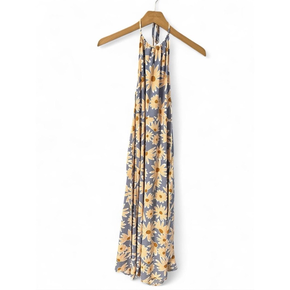 Lily Rose Blue Floral Open Back Dress Size Small NWT Sleeveless Fit & Flare